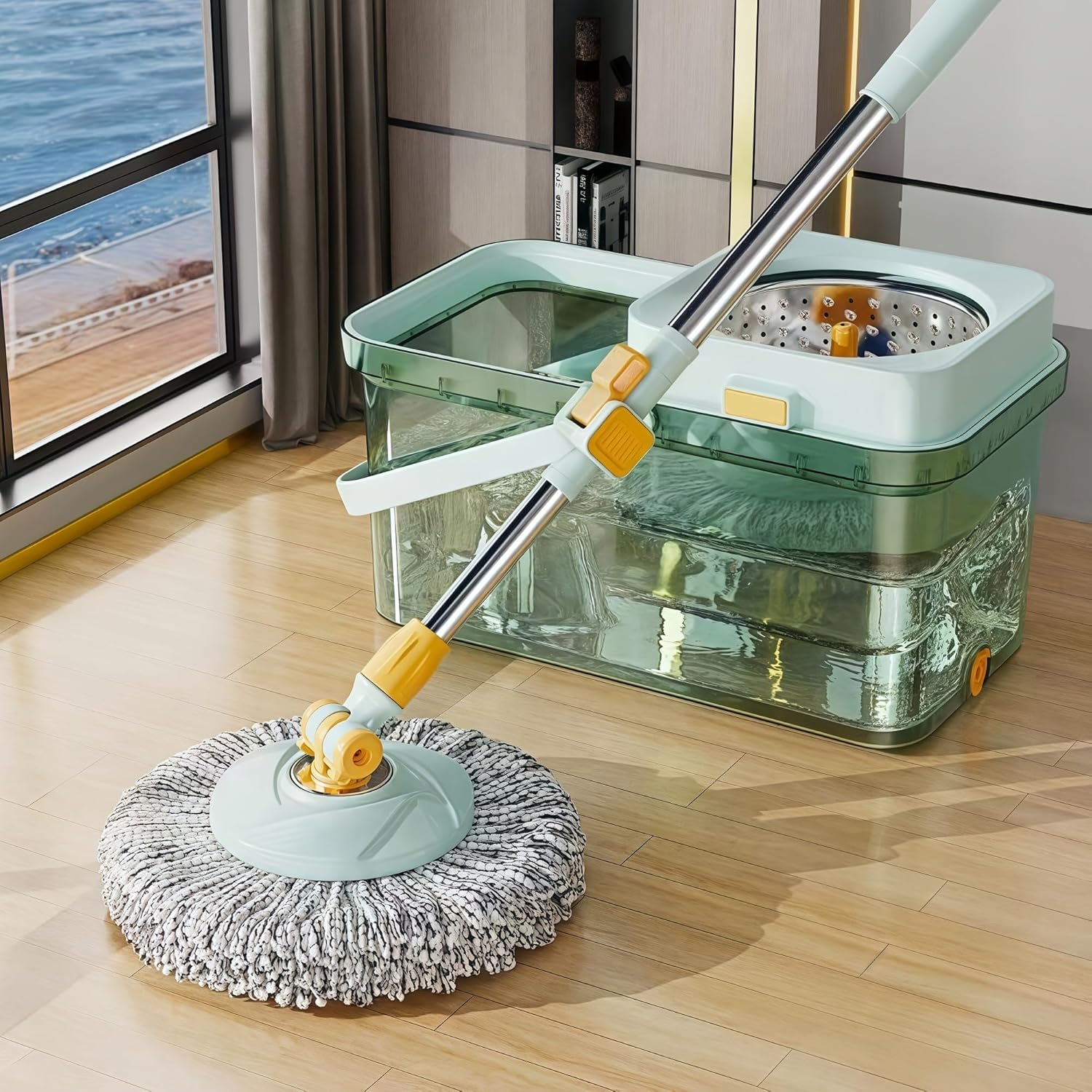 Transparent Mop Set with Bucket