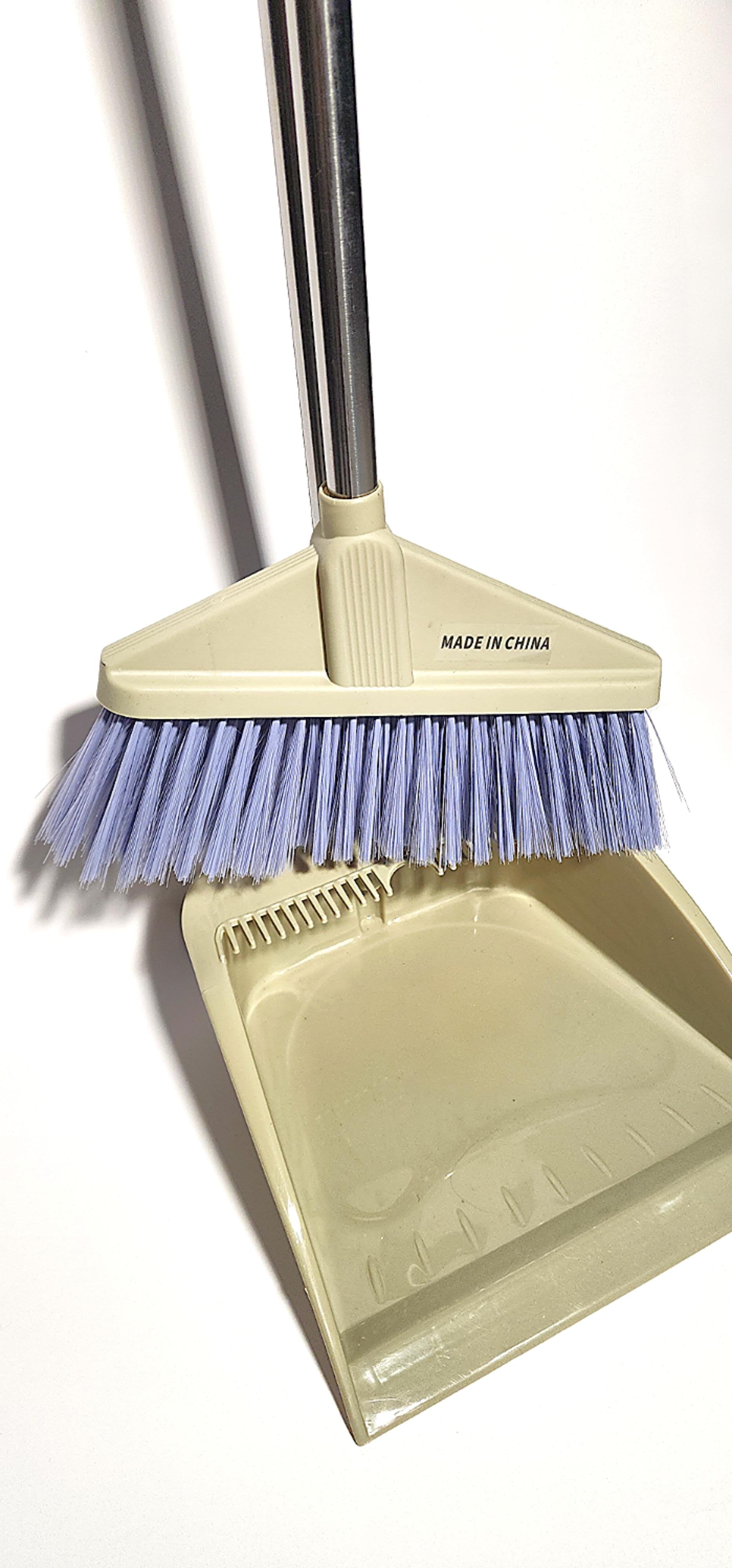 Long Broom with Dustpan Set
