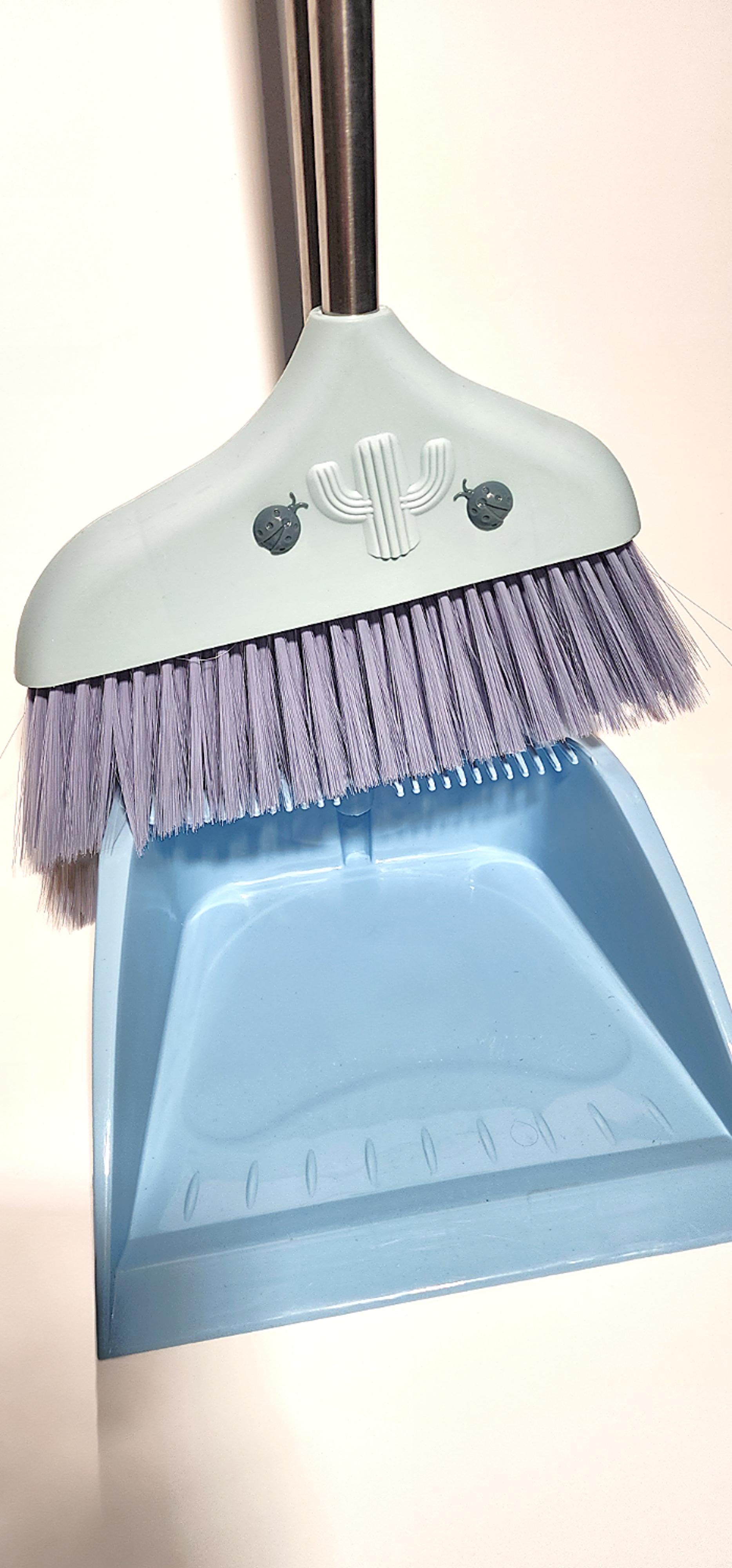 Long Broom with Dustpan Set