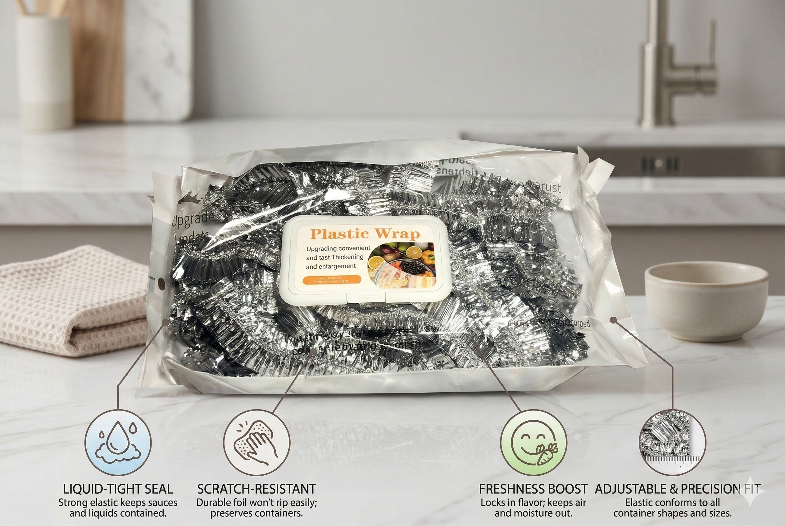 Elastic Aluminum Food Cover