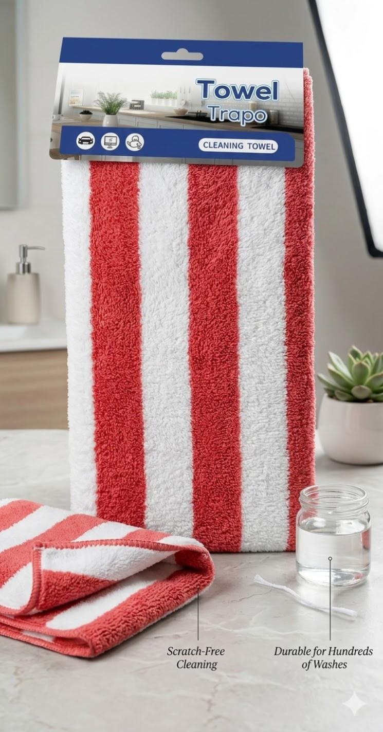 Striped Cleaning Towels